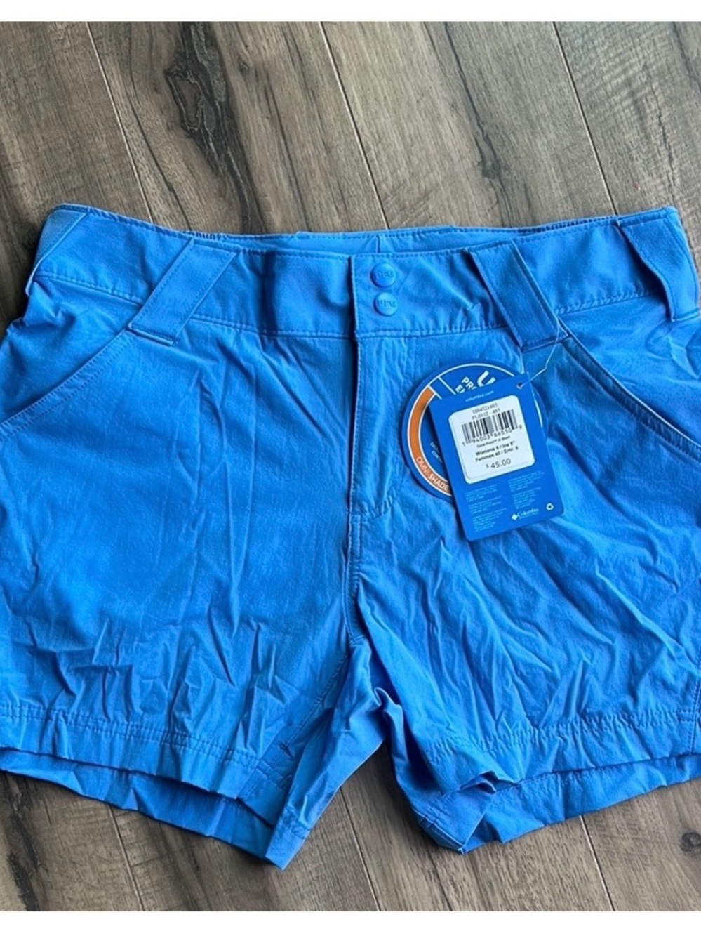 Columbia Women's Athletic Shorts - Blue size 8.